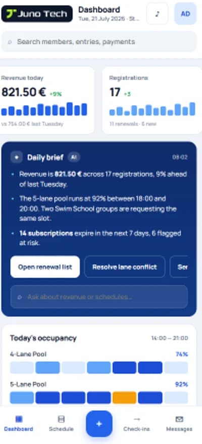 Blueline on mobile