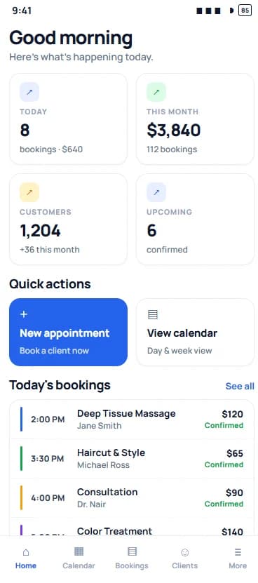 Reserva on mobile